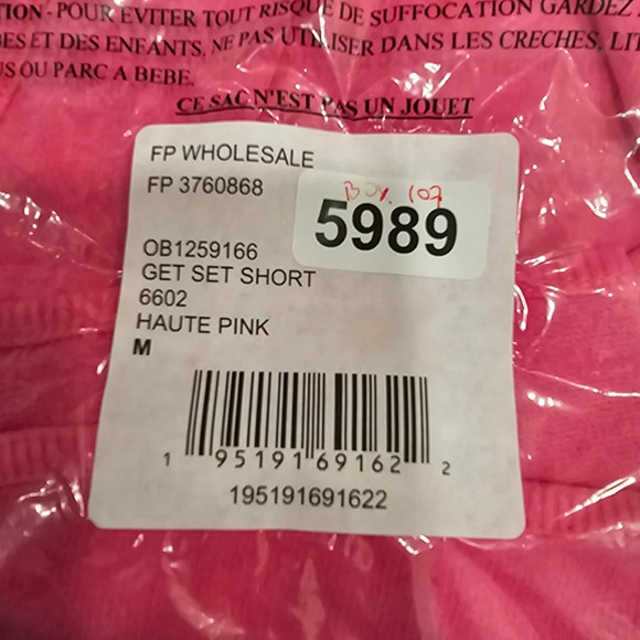 Free People Get Set Shorts Hot Pink Sz M - Picture 10 of 10